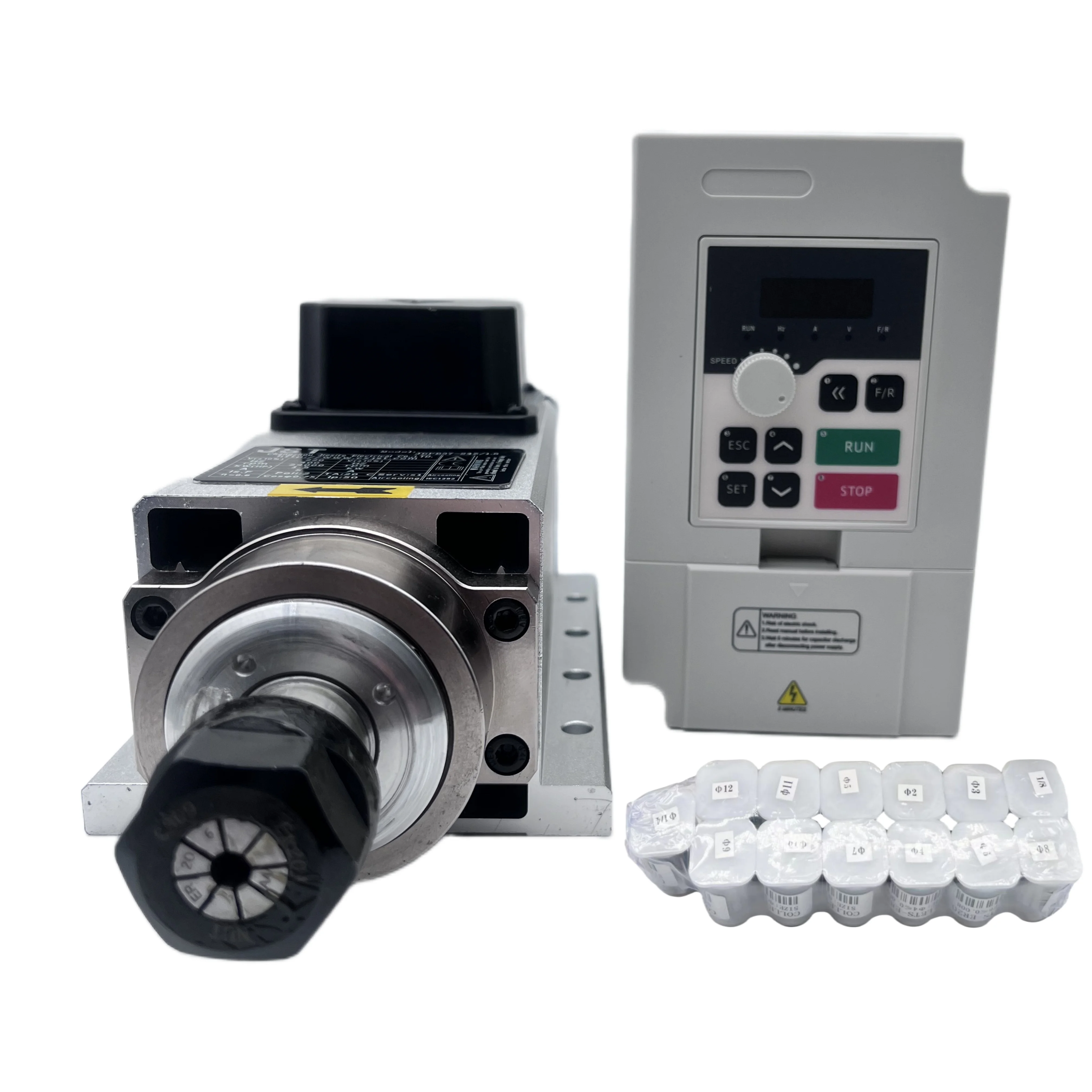 1.5KW ER11/ER20 110V/220V CNC  - Air Cooled 1.5Kw Spindle Motor Inverter 110V ulasan dan harga