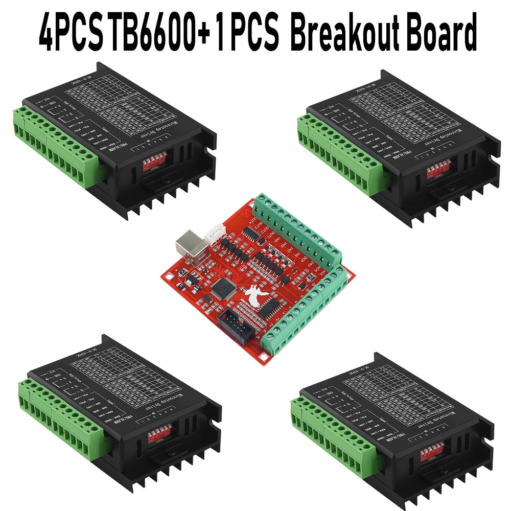 4PCS Stepper Motor Driver TB66 - Mach3 Usb Cnc Controller 4 Axis 100Khz ulasan dan harga